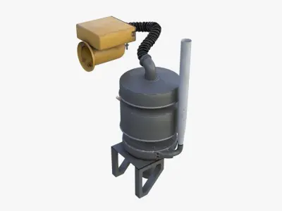 Bunker Air-Filter WWII Low-poly 3D model