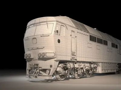 Diesel Locomotive TEP70 3D model