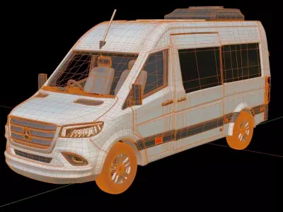 Mercedes Sprinter Passenger Van 2025  3D model