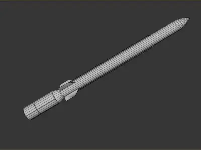 Sky Bow III Missile Low-poly 3D model