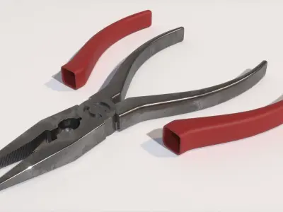 Needle Nose Plier Low-poly 3D model