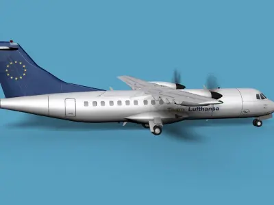 ATR  ATR-42-500 Lufthansa Team 3D model
