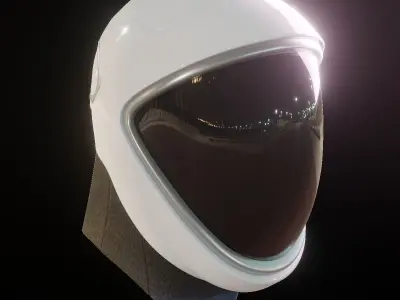SpaceX 2020 Historical FIRST Commercial flight Suit Helmet  Low-poly 3D model