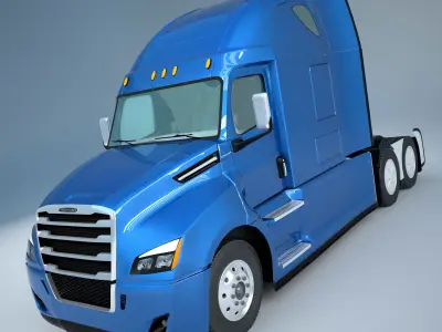 3D model Freightliner Cascadia 2017 US semi trailer truck  3D model
