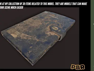 MILITARY LEATHER FOLDER 3D Low-poly Low-poly 3D model