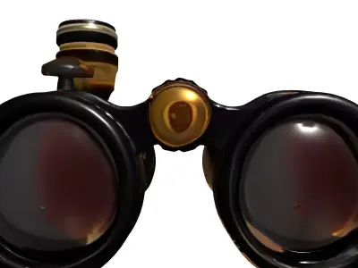 Detailed Vintage Binoculars Low-poly 3D model