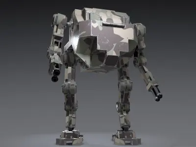Mech 09 - Faton Low-poly 3D model
