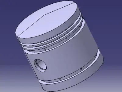 Petrol Engine Piston Free 3D model