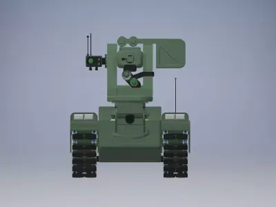 Robotic mini tank 3d model  3D model