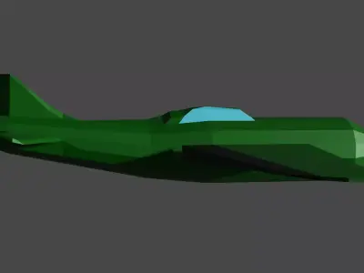Airplane plane Low-poly 3D model