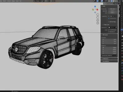 GLK 350 GLTF File with Detailed Material-Based Texturing Free 3D model
