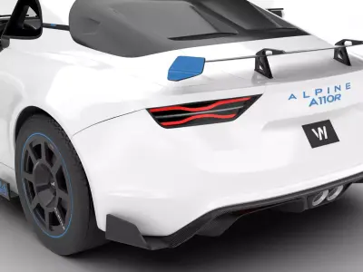 Alpine A110 R Le Mans Edition 2023 HQ 3d model 3D model