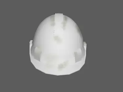 Safety Helmet Low Poly Low-poly 3D model 2