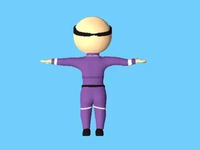 Lowpoly Stickman Carrier 2 Model  Not include Vehicle  Low-poly 3D model