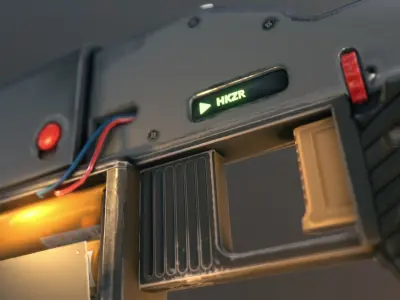 Hackzr - Hacking taser gun Low-poly 3D model