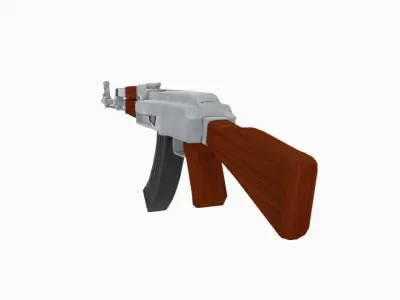 AK 47 Low Low-poly 3D model