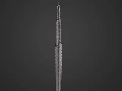 SciFi Building 8 Low-poly 3D model