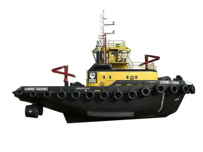 collection Tugboats 30m  Low-poly 3D model