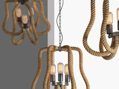 Rope Suspension Lamp 3D model purchase
