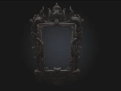 Gothic Elegance Frame  Ornate Craftsmanship with a Dark Flair 3D model