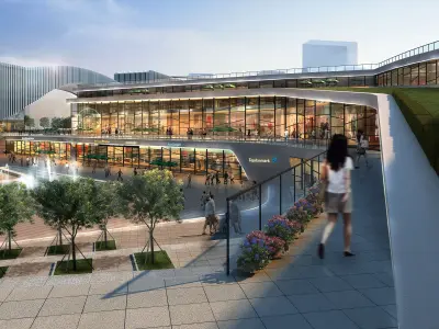 3Dmax fashion city commercial square building 76 3D model