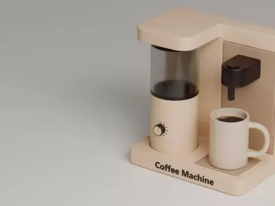 Coffee Machine Low-poly 3D model purchase