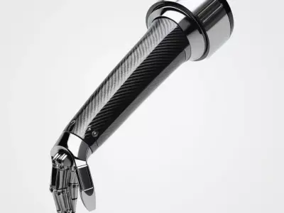 Futuristic Robotic Carbon Fiber Arm 3D model