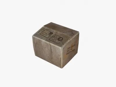 Paper Box Low-poly 3D model purchase