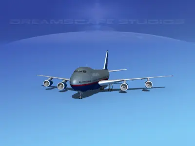 Boeing 747-100 United Airlines 3 3D model
