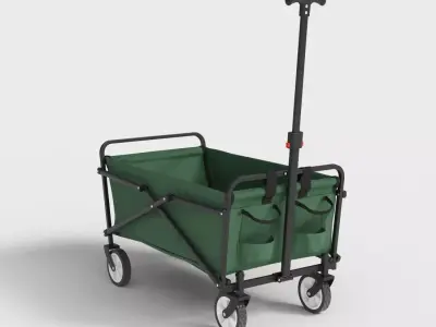 FOLDING OUTDOOR CART Low-poly 3D model