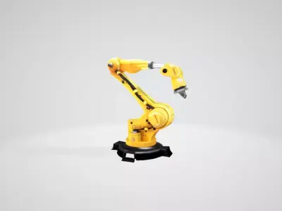 Industrial Robotic Arm High-Detail 3D Model 3D print model