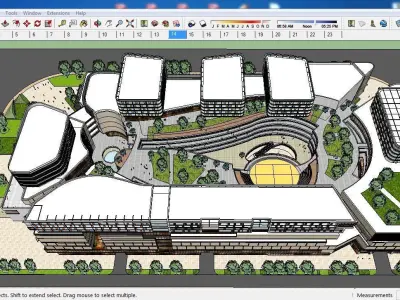 Sketchup Commercial Complex B4 3D model