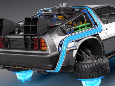 Back To The Future Delorean Episode 2 Future 3D model