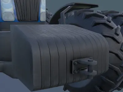 New Holland T8040 Low Poly Low-poly 3D model