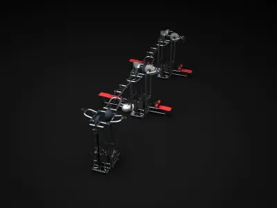 Multistation Fitness Cable Machine 3D model