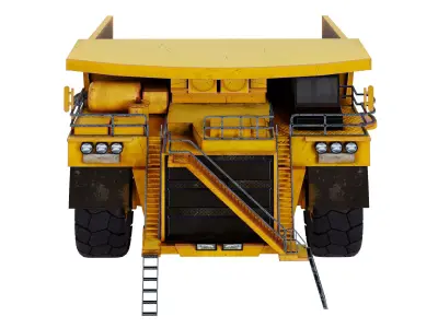 Dump Truck Construction Vehicle  Low-poly 3D model