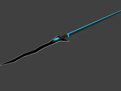 Lance-5 black and blue Low-poly 3D model