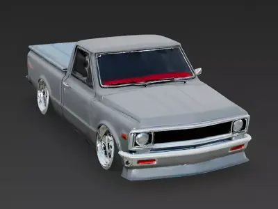 Low-Profile Legend Custom Pickup 3D Model Low-poly 3D model