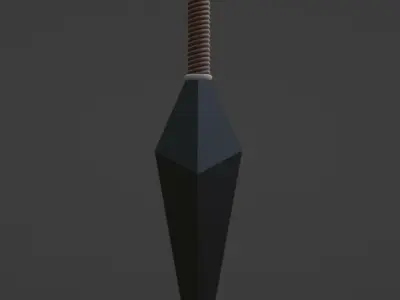Kunai 3D sword Free low-poly 3D model