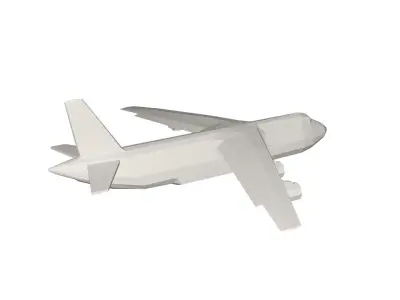 Military Plane concept Low-poly 3D model