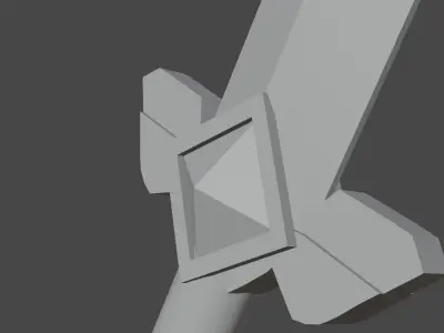 Low poly Sword 3d model Low-poly 3D model