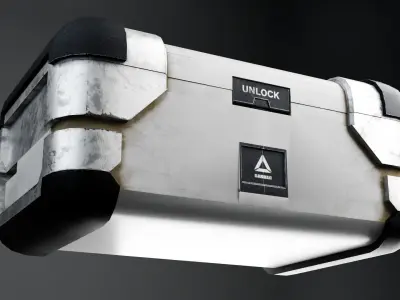 Luggage box on a spaceship Game Assets item10 3D model