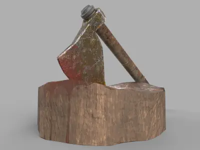 Butcher Axe Low-poly 3D model