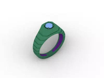 ring diamond  gold  3D model