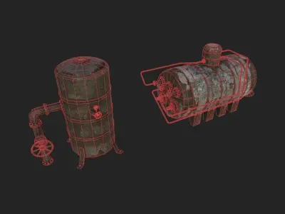 Industrial Props Pack 2 Low-poly 3D model
