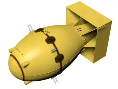fat man atomic bomb 3D model