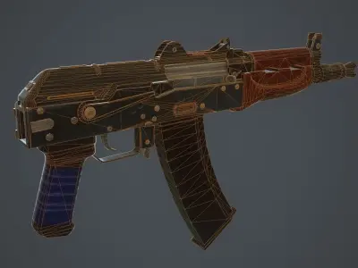 AKS-74u rifle Free low-poly 3D model
