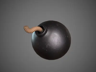 Rounded Bomb  Low-poly 3D model purchase