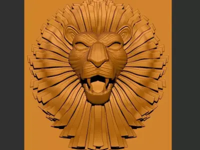 Lion head  3D print model
