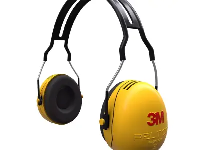 Earmuff Low Poly Low-poly 3D model